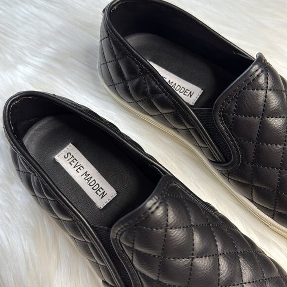 Steve Madden Black Ecentrcq Slip On Sneakers - Picture 5 of 8